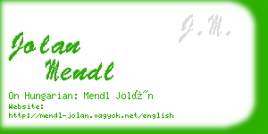 jolan mendl business card